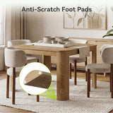 Square Dining Table with Rounded Corners, Modern 47" Kitchen Table for 4 People, Space Saving Dining Room Table for