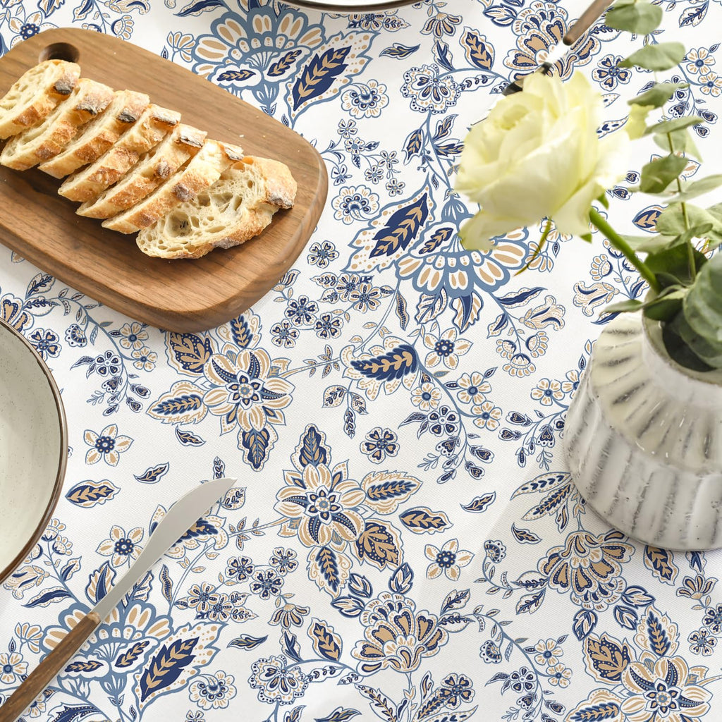 Provence Arabesque Round Tablecloth, 60x60 Inch