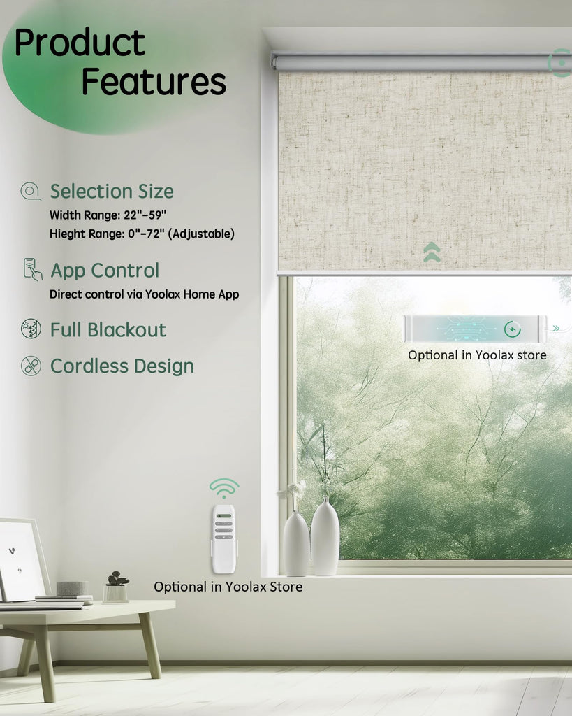 Motorized Blinds App Control, Artisan Beige