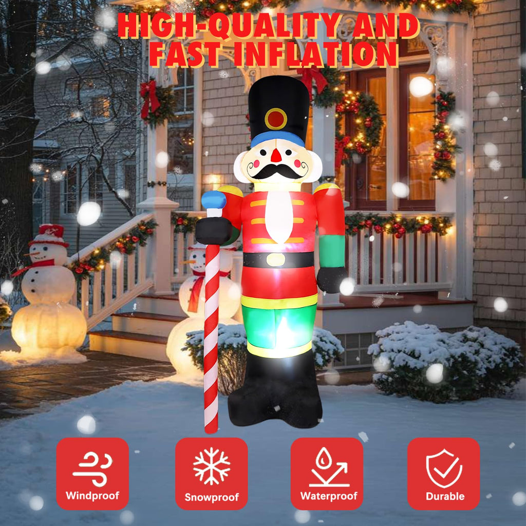 8 FT Christmas Inflatables Nutcracker Outdoor Decorations