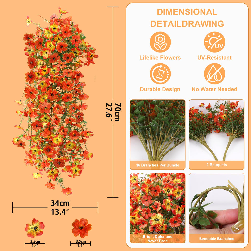Artificial Fake Fall Flowers Plants for Outdoors Mums Home Decor