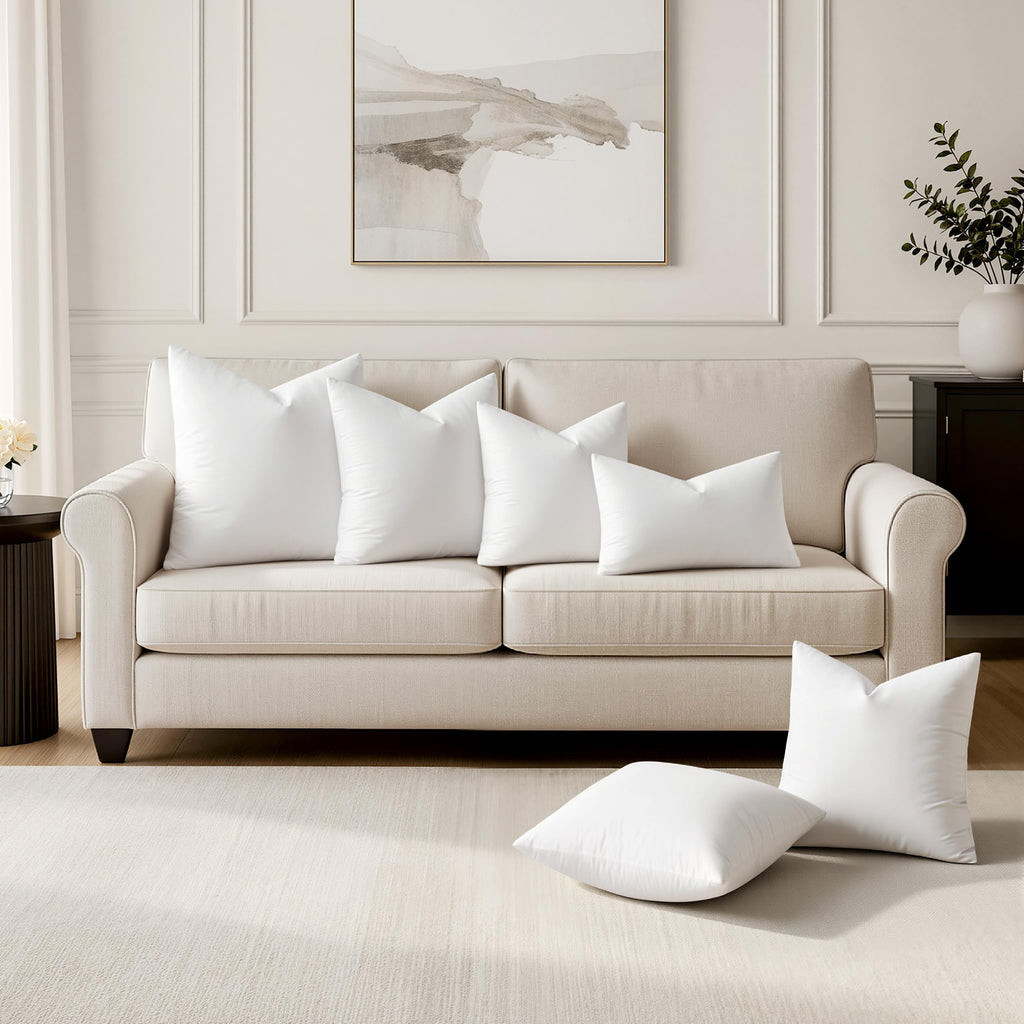 24x24 Euro Pillow Inserts, Premium Feather and Down Pillows 4 Pack