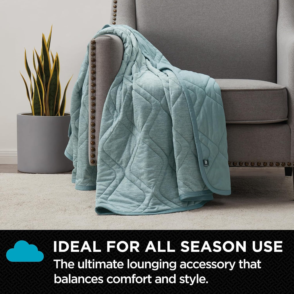 Cooling Comfort Throw - Innovative Cooling Dual-Sided Throw - Oversized Cool Blanket for Hot Sleepers - Cooling