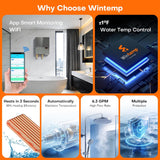 27kW Tankless Water Heater Electric 240V, Whole House On Demand Hot Water, Automatically Maintains Water Temperature