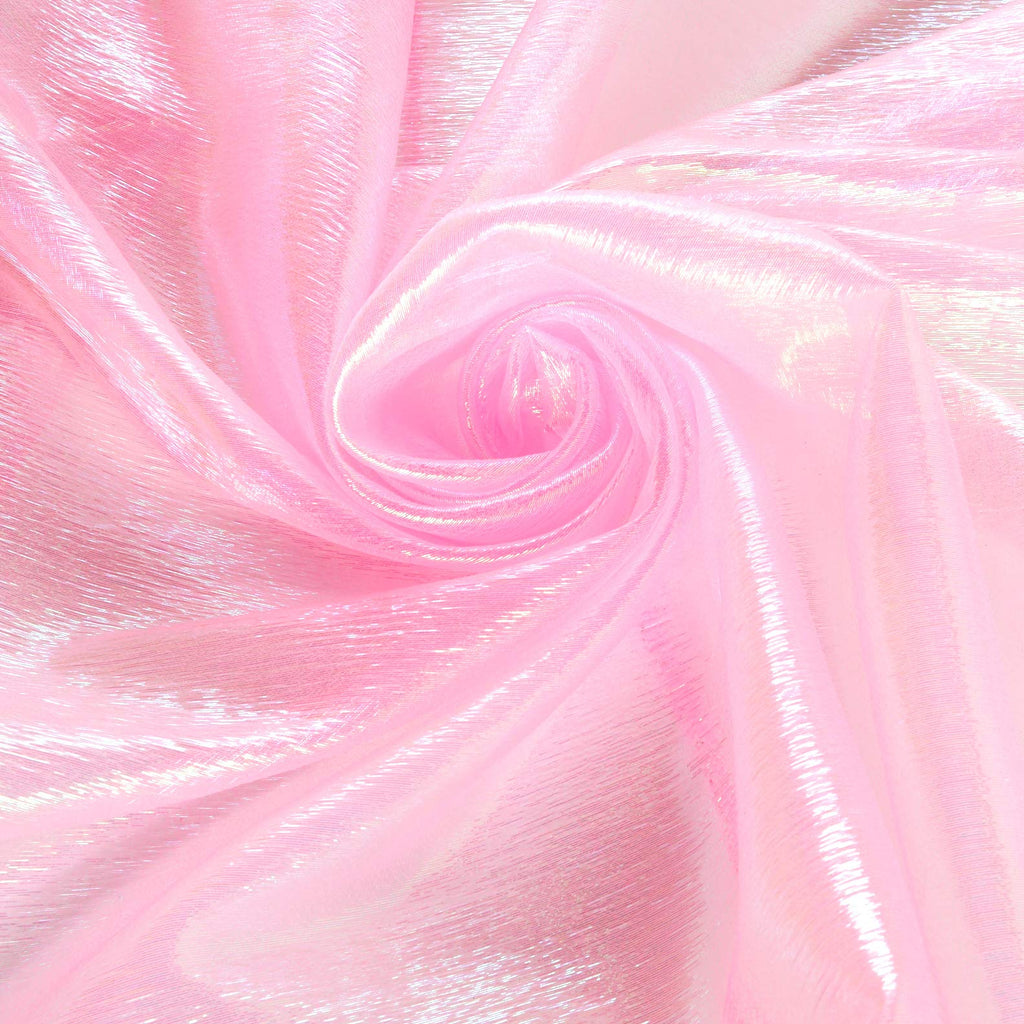 Iridescent Crush Shimmer Organza Pink, Fabric by the Yard
