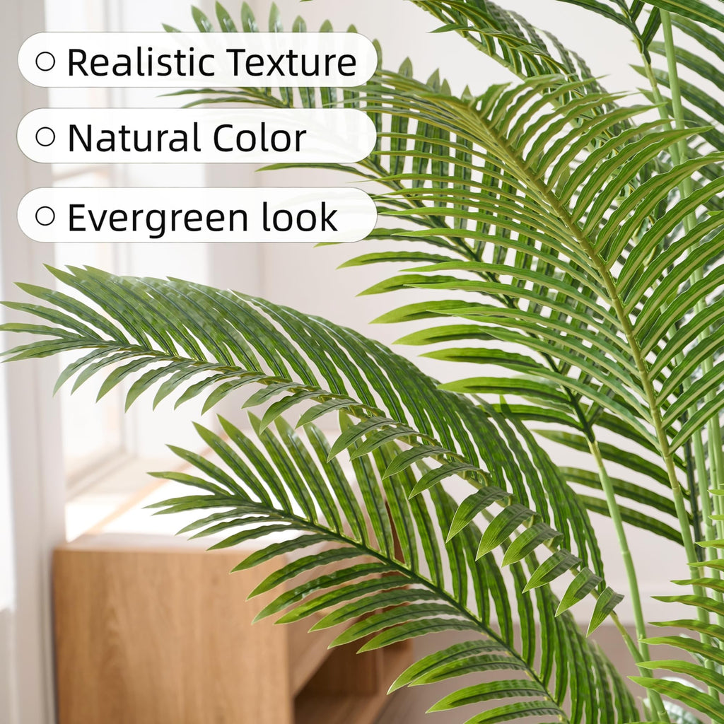 7FT Artificial Palm Trees 2 Pack, Faux Lifelike Tropical Cane Palm