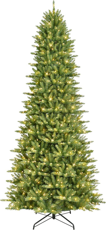 International 9ft Pre-Lit Slim Fraser Fir Artificial Christmas Tree
