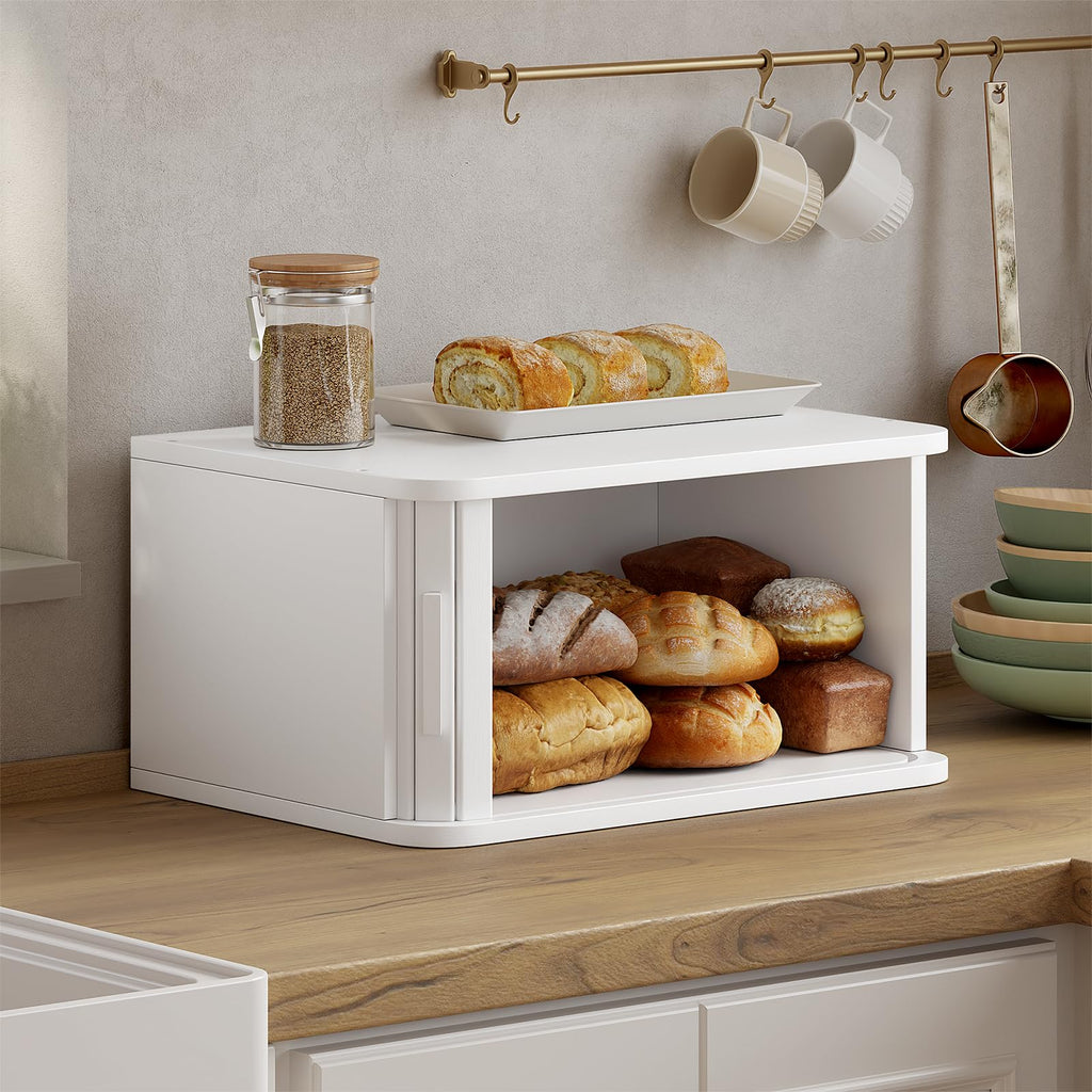 Roll Top Countertop, Bamboo Bread Storage