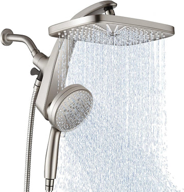 Rain Shower Head with Handheld Showerhead, Nickel 1.75GPM 460311