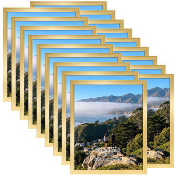 8x10 Picture Frame Set of 18, Lightweight 8 by 10 Frames Bulk for Gallery Wall Photo Hanging and Tabletop Display