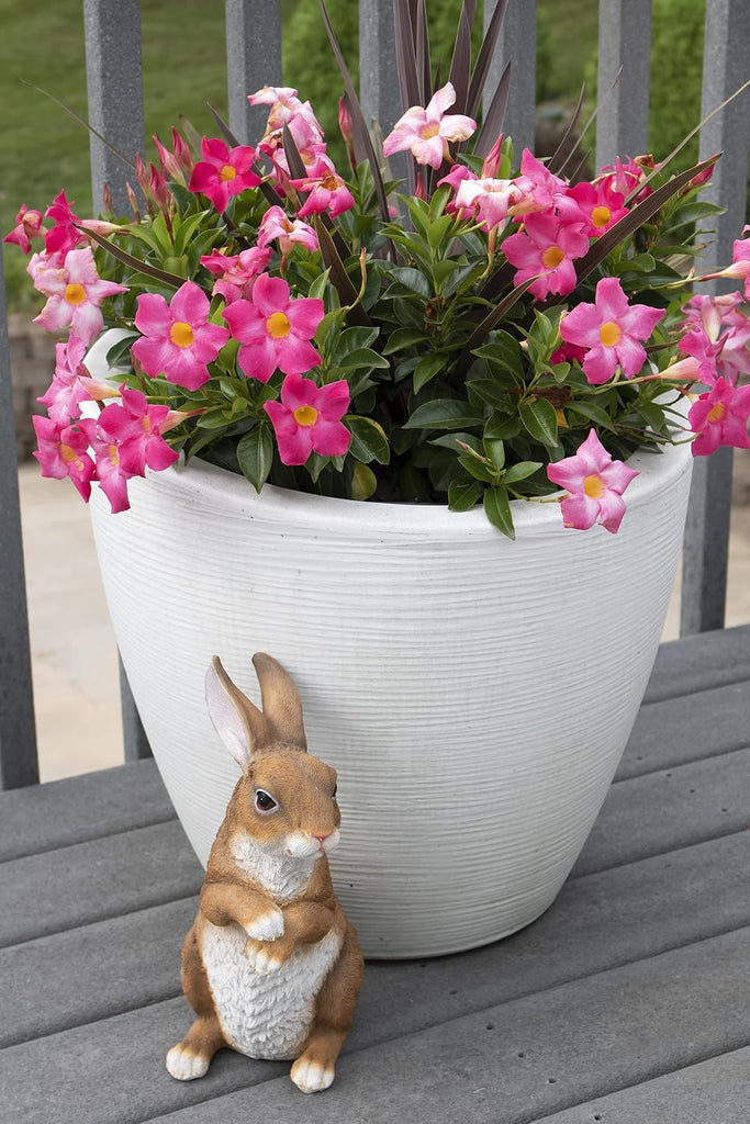 Rabbit Garden Statue Outdoor Décor, Resin Figurine Decoration for Lawn, Yard, Patio, Porch, and More