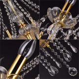 Gold Color Luxurious Candle Crystal Chandelier, 15 Lights K9 Modern Crystal Chandelier for Dining Room, Glass Ceiling Pendant Lamp for Living Bedroom Lighting Hall Balcony A110-B08YMZPXLH