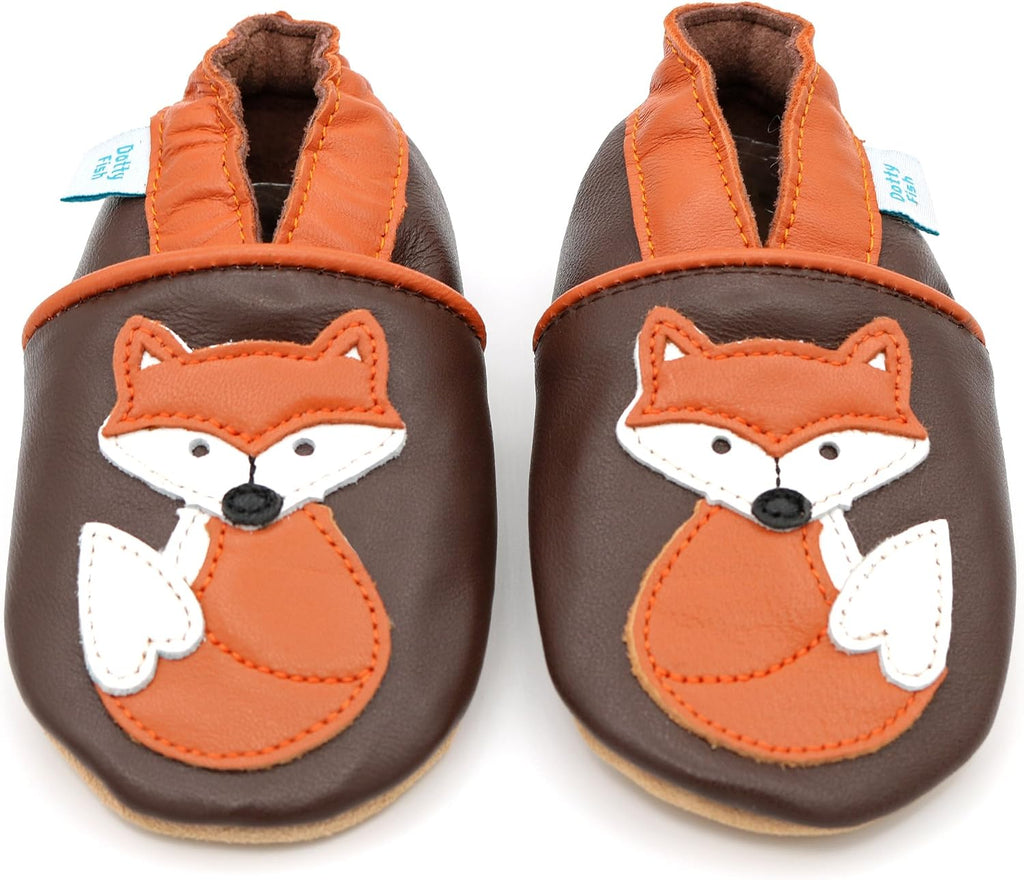 Soft Sole Leather Baby Shoes - Barefoot, Non-Slip, Unisex
