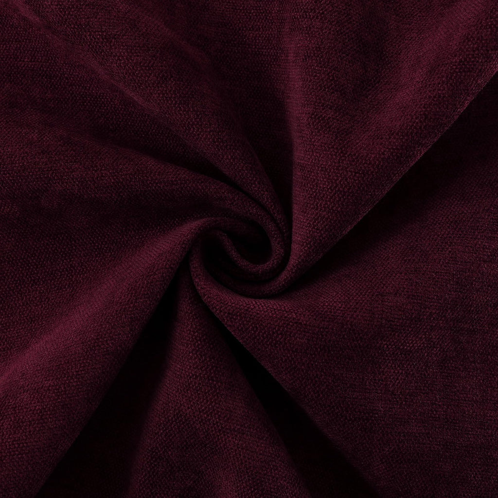 Burgundy Decorative Throw Pillow Covers Soft Chenille Comfy Long Lumbar Couch Cushion Case for Living Home Sofa Decor