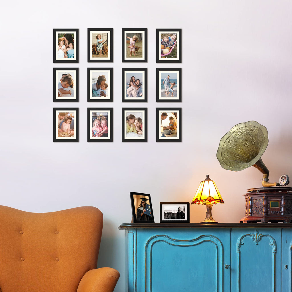 4x6 Picture Frame, Photo Collage Wall Decor Set of 10, Black