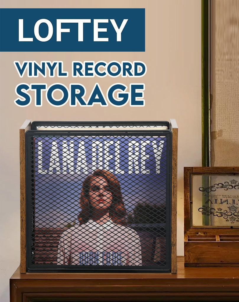 2 Pack Stackable Vinyl Record Storage, Cube Record Crate Box for LPs