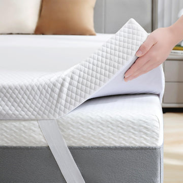 3 Inch Gel Memory Foam Mattress Topper Full Size, Ventilated High Density Pad for Back Pain, Bed Topper with