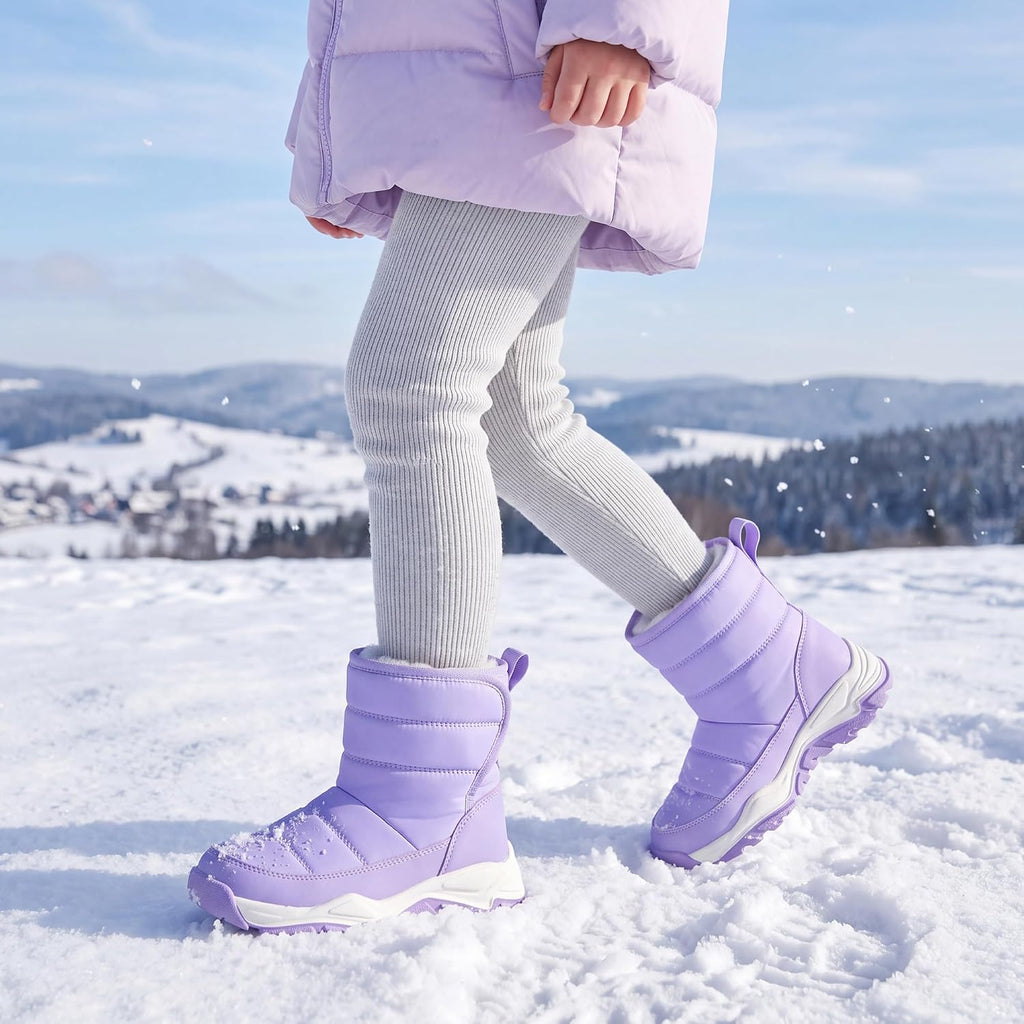 Toddler Snow Boots Girls Lightweight Warm Winter Shoes