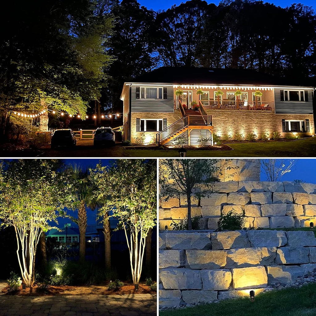 3W Low Voltage Landscape Lighting LED Landscape Spotlights with Connectors Waterproof Low Voltage Landscape Lights