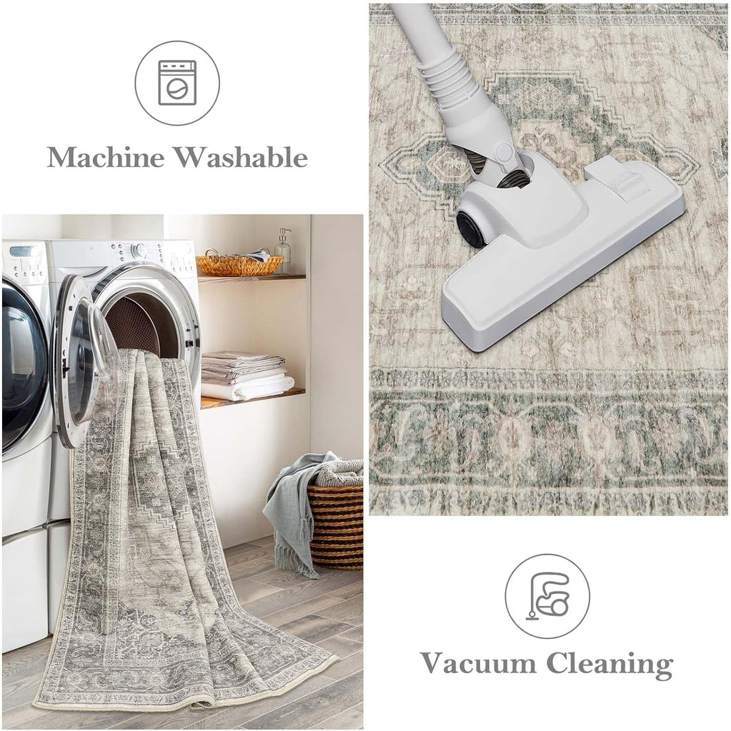 Oriental Hallway Runner Rug, 2.5x12 Washable Kitchen Runners