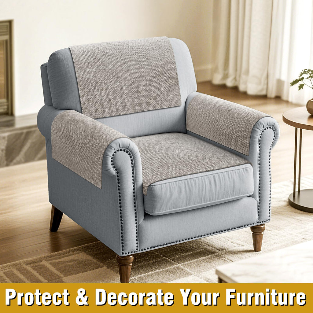 Couch Arm Covers, Sofa Arm Covers, Waterproof Armrest Cover for Sofa, Armchair, Loveseat, Non-Slip Recliner Arm