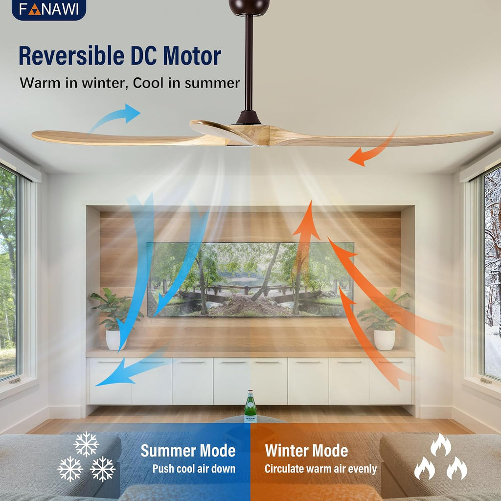 Inspired Maverick Style 84" wood ceiling fan, Oil Rubbed Bronze