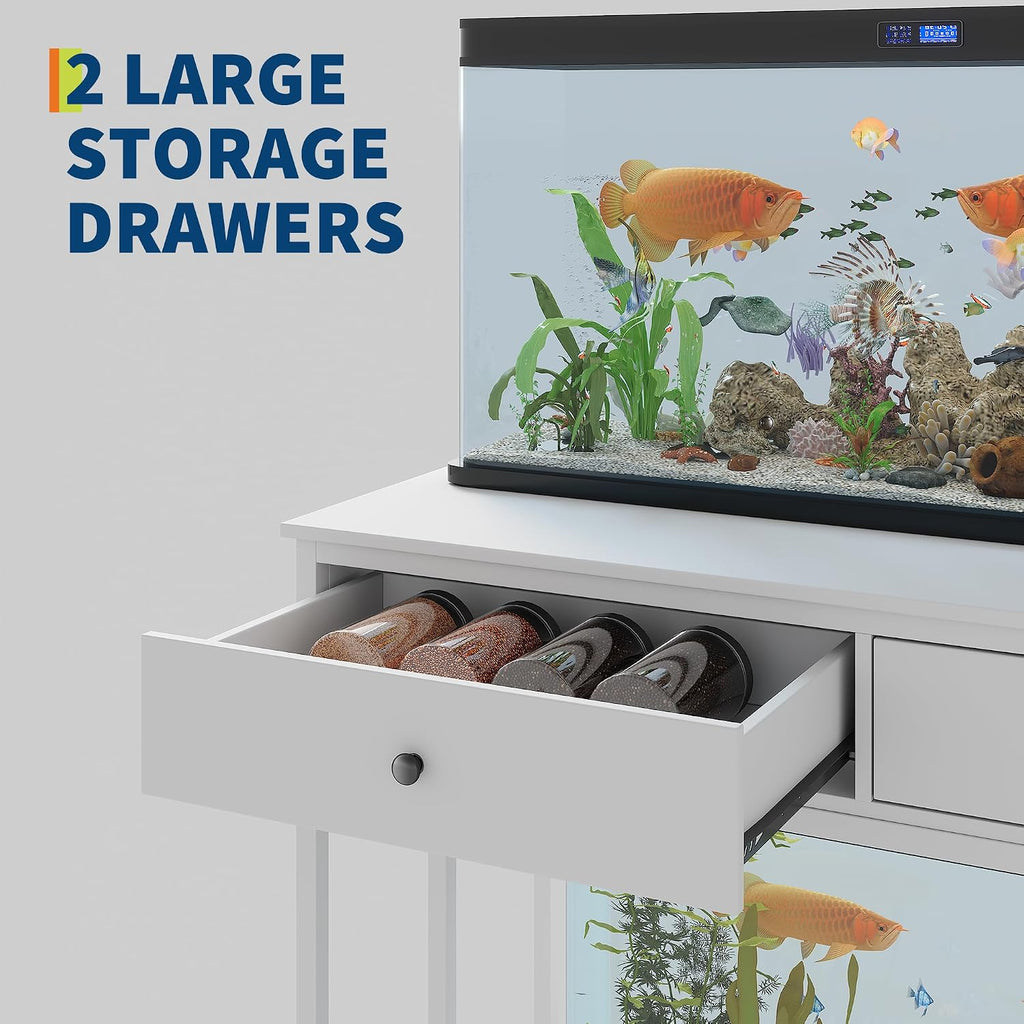 40 Gallon Fish Tank Stand with Outlet, Double Aquarium Tank Stand
