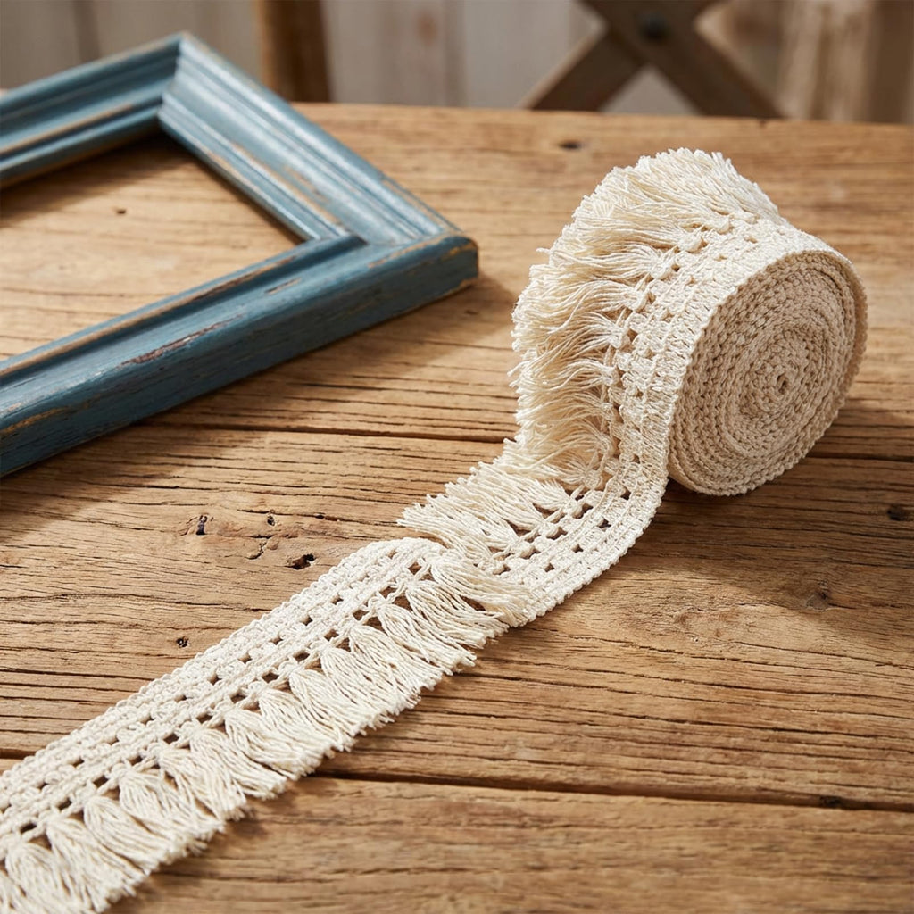 Vintage Fringe Trim, Boho Styles Tassel Trim - 5 Yards