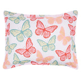 Kid's Soft, Easy Care Microfiber Bed-in-a-Bag 5-Piece Bedding Set, Twin, Butterfly Friends