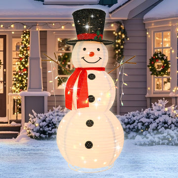 5 FT Lighted Christmas Snowman Outdoor Indoor Holiday Display