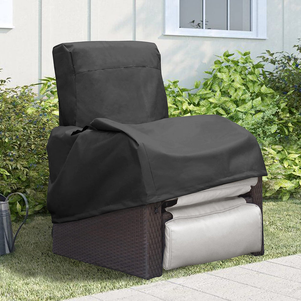Patio Chair Cover Waterproof, Outdoor Furniture Storage Cover for All Weather Protection (Black)