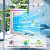 AI Portable Air Conditioners Fan with 120° Rotating Function,Evaporative Mini Room Air Conditioners