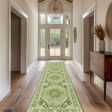 Area Rugs Washable Non-Slip, Floral Vintage Distress Print Pattern Medallion Carpet for Living Room Bedroom