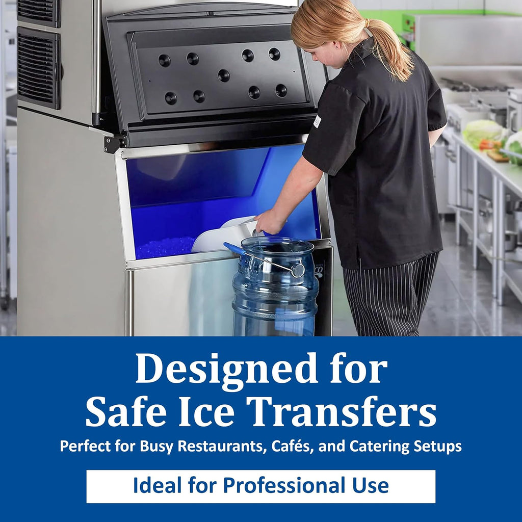 Saf-T-Ice Plastic Ice Tote, Ice Bucket with Drying and Storage Hook for Restaurants, Bars, Catering Events, Buffets