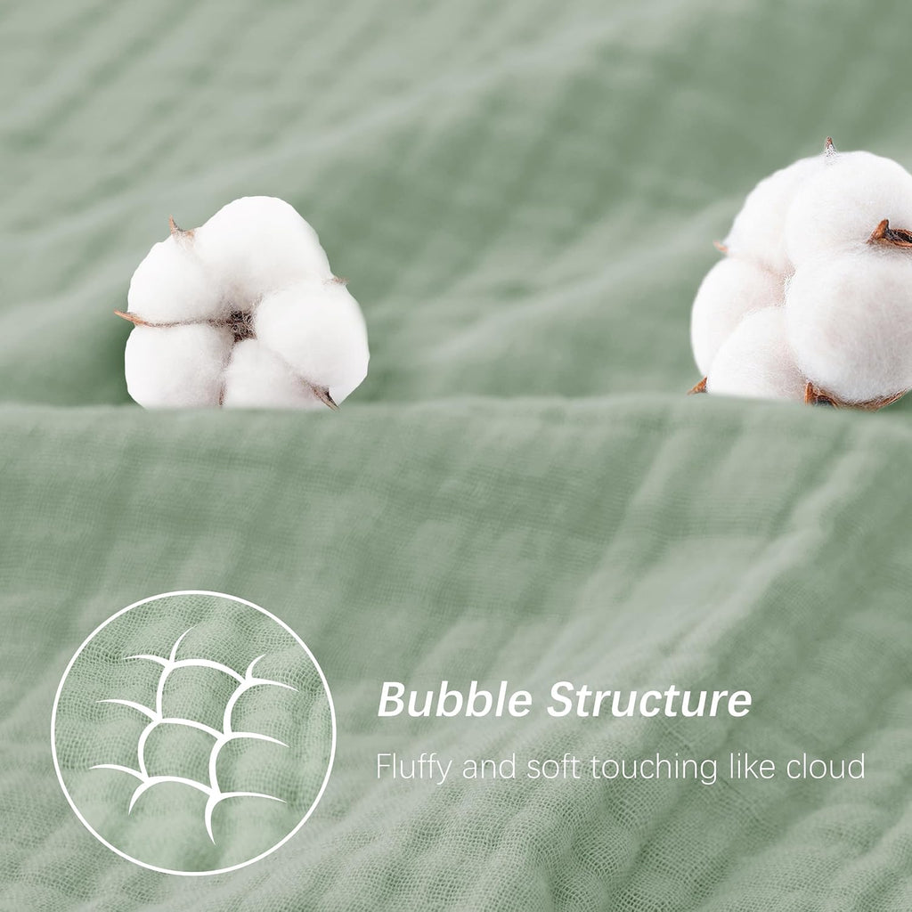 Muslin Hooded Baby Bath Towels - 2 Pack 100% Cotton Towel for Babies, Infants, Toddlers - 32x32Inch - Highly