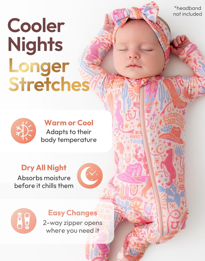 Viscose Baby Footie Pajamas with Affirmations for Moms