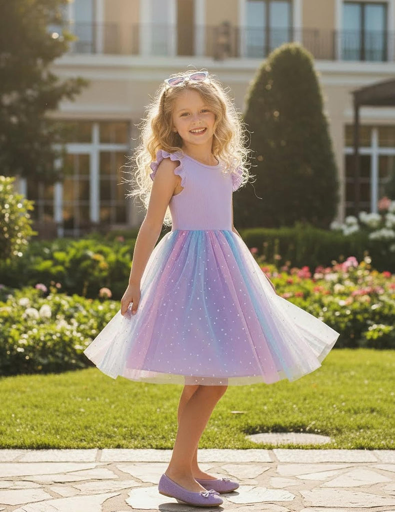 Girls Tulle Tutu Party Birthday Princess Formal Fancy Princess Dress