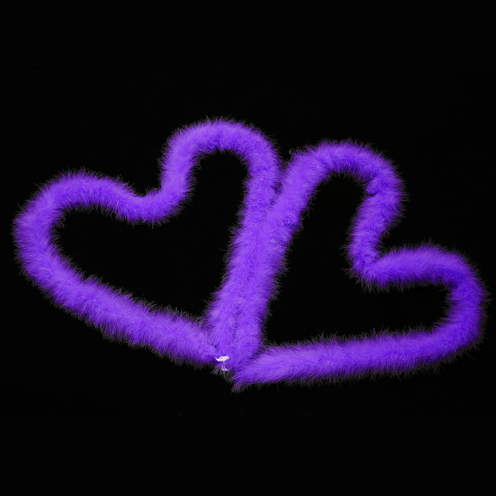 Purple Marabou Feather Boas for Wedding Party, 2Pcs 22g 2 Yards