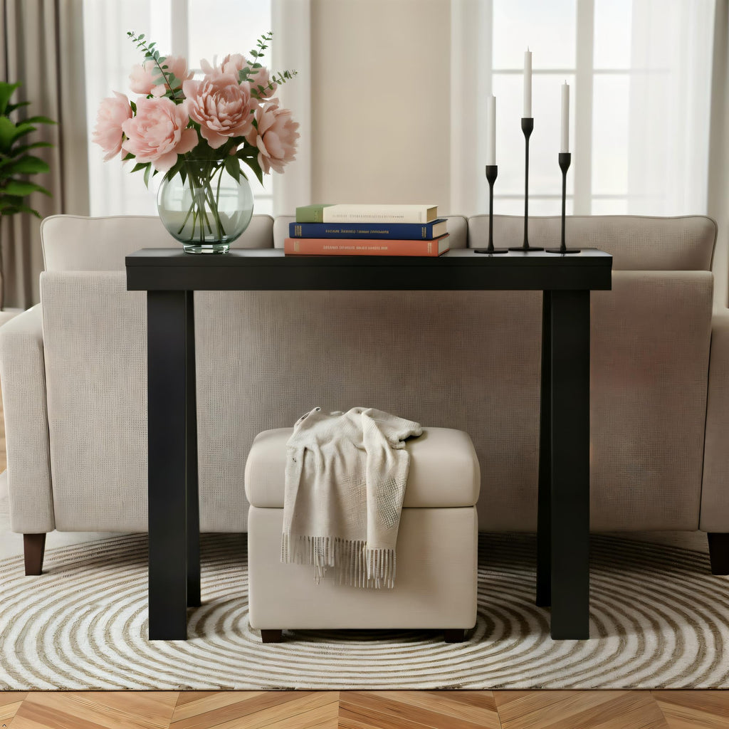 Classic Console Table, 36 Inch, Black