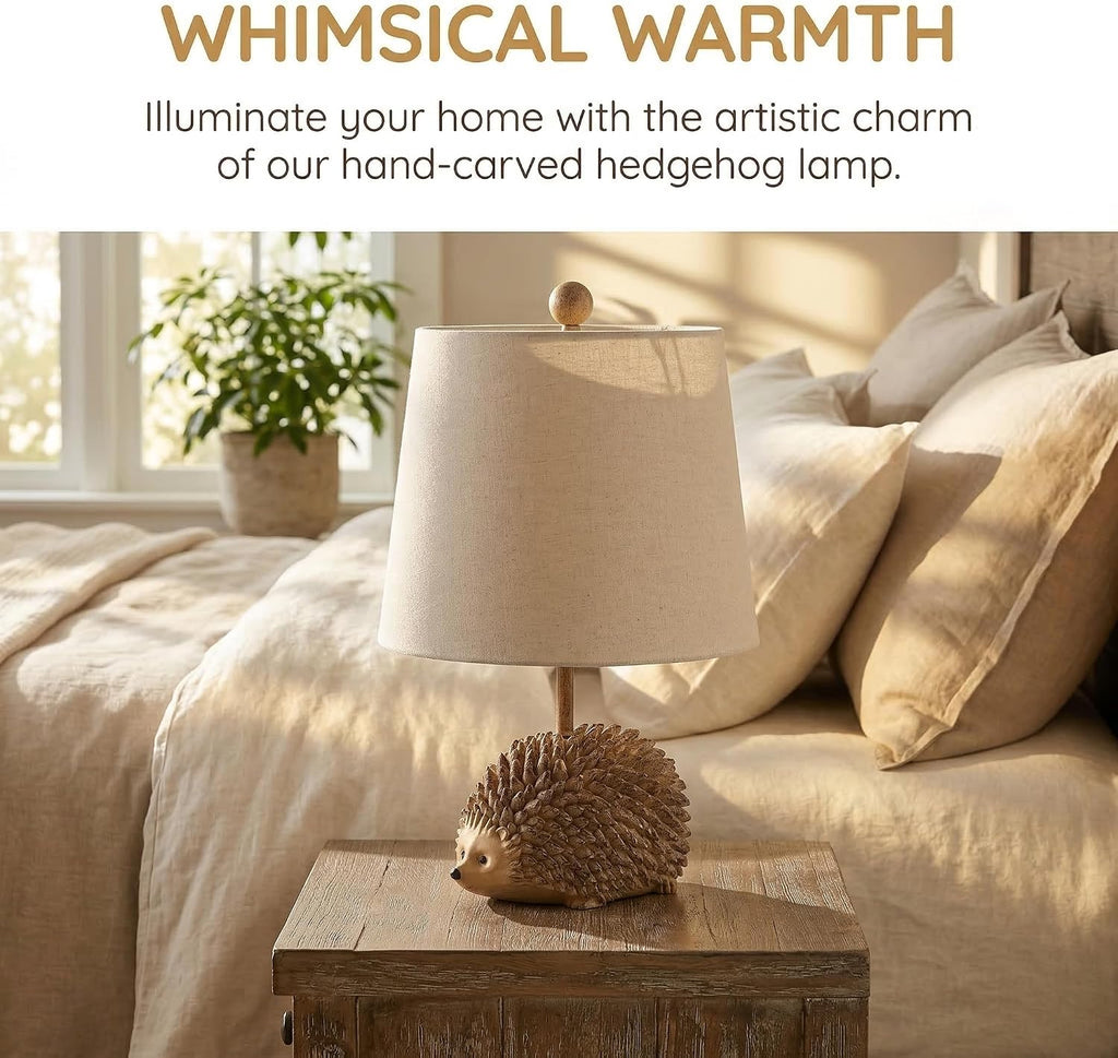 Hedgehog Table Lamp.Resin Woodland Animal Accent Lamp