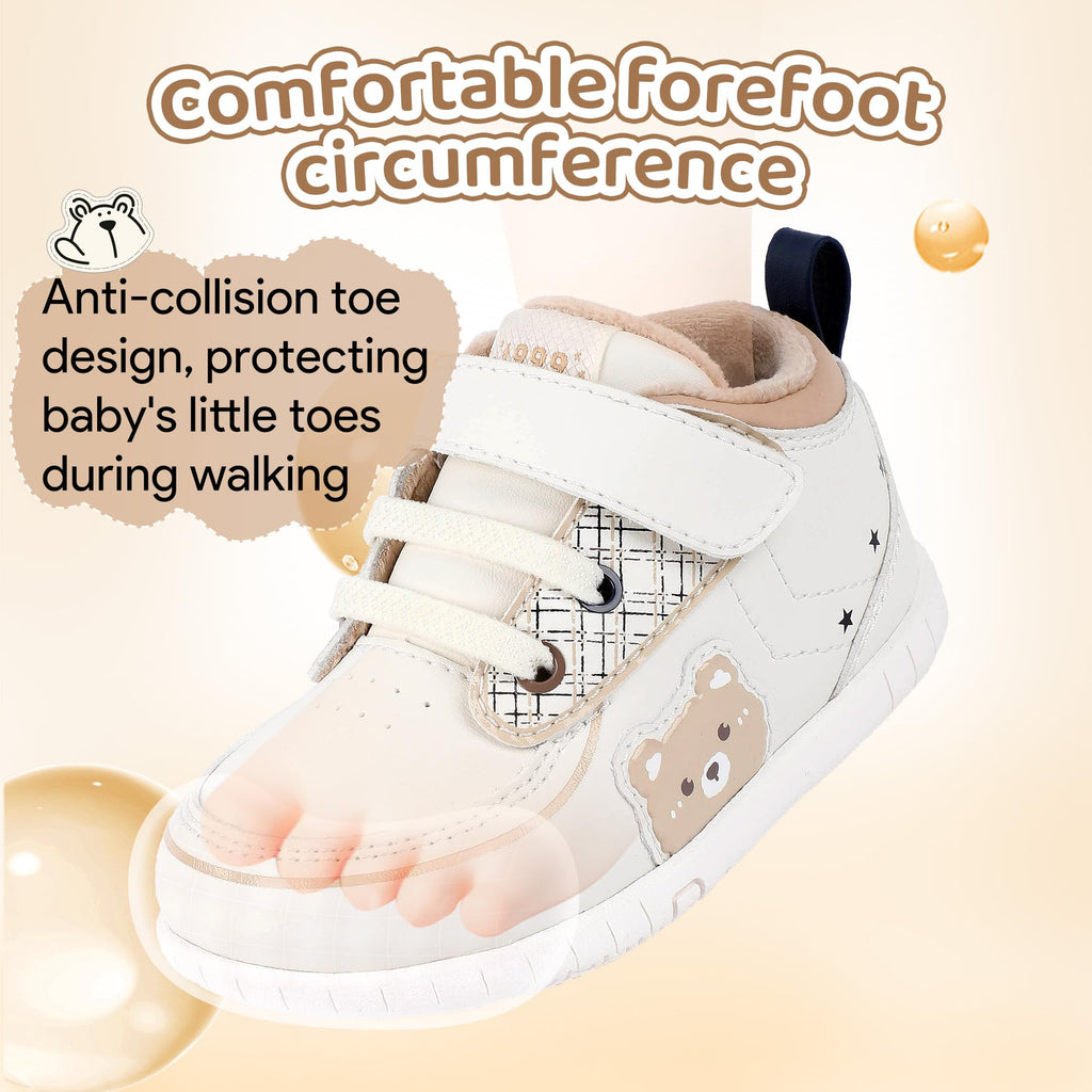 Baby Boys Girls Winter Warm Shoes Infant First Walker Shoes Barefoot Sneakers Non Slip Lightweight Comfortable Shoes