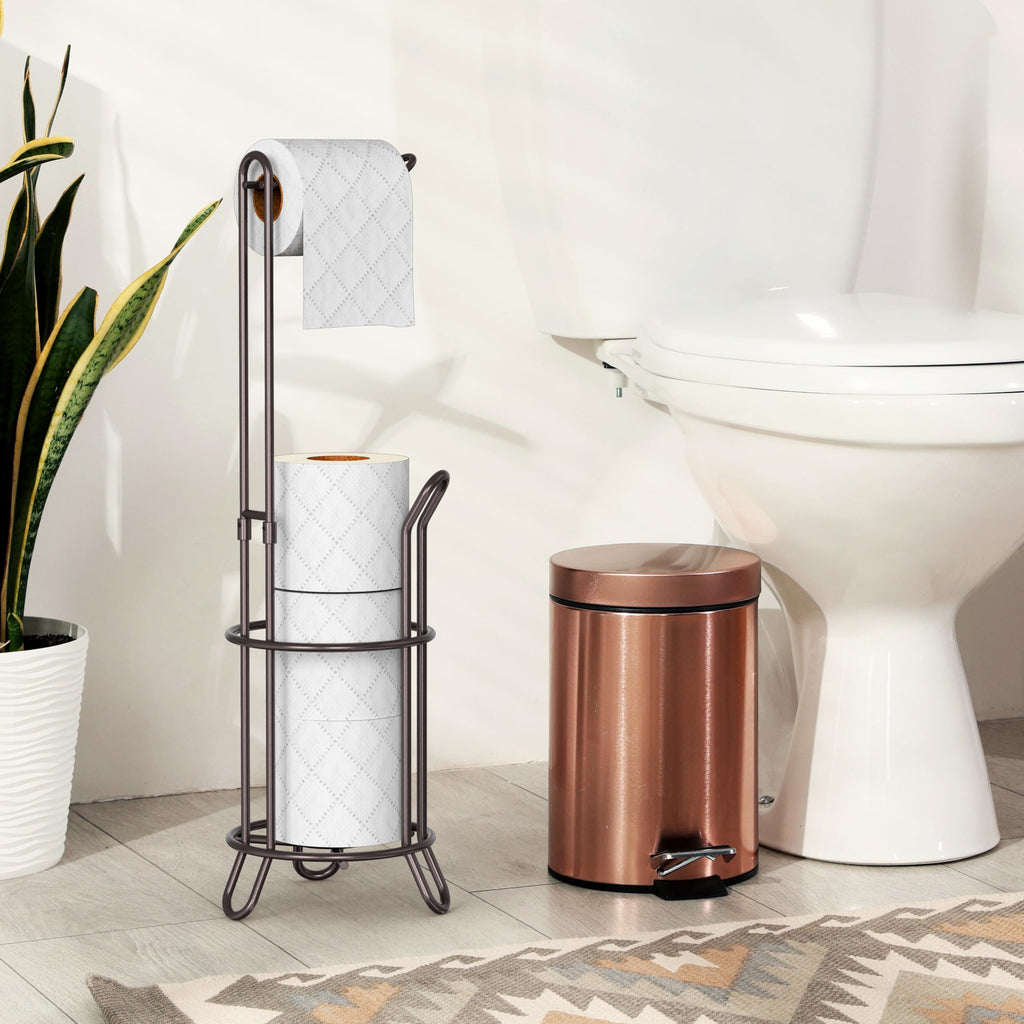 Bathroom Toilet Paper Storage Holder Stand Shelf, Bronze