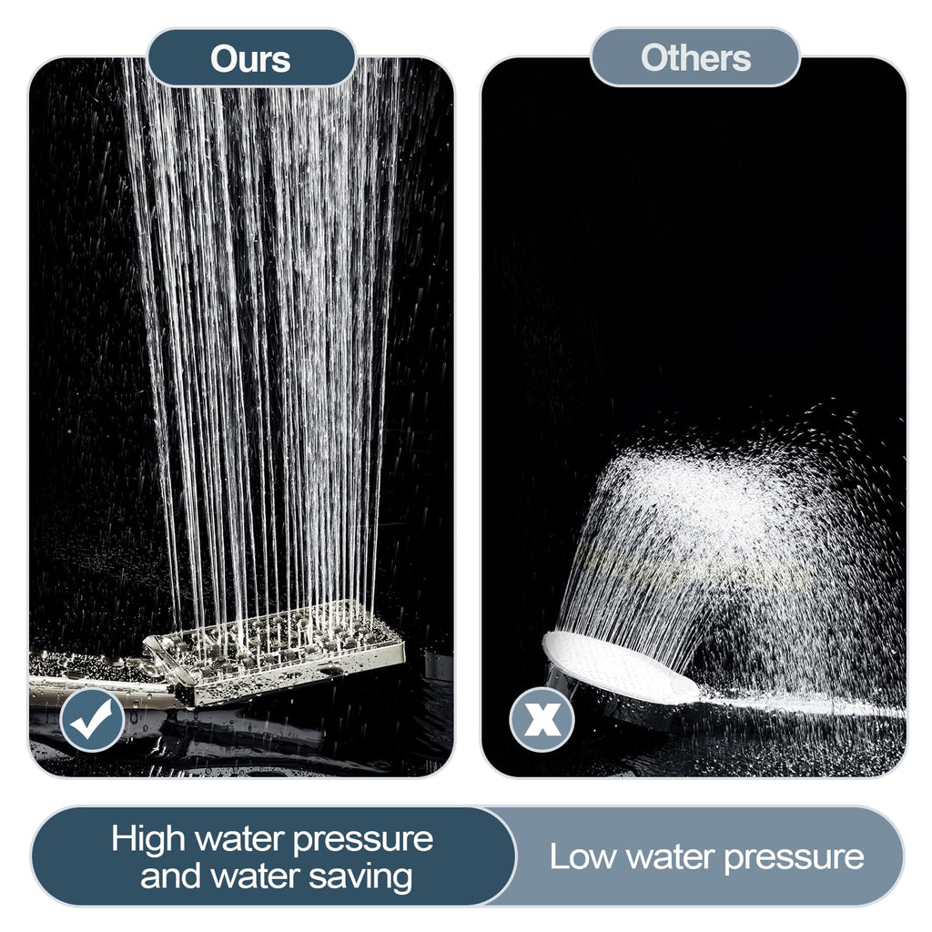 Handheld Shower Head Set High Pressure Hand Held Showerhead with 60 Inch Flexible Shower Hose and Adjustable Shower