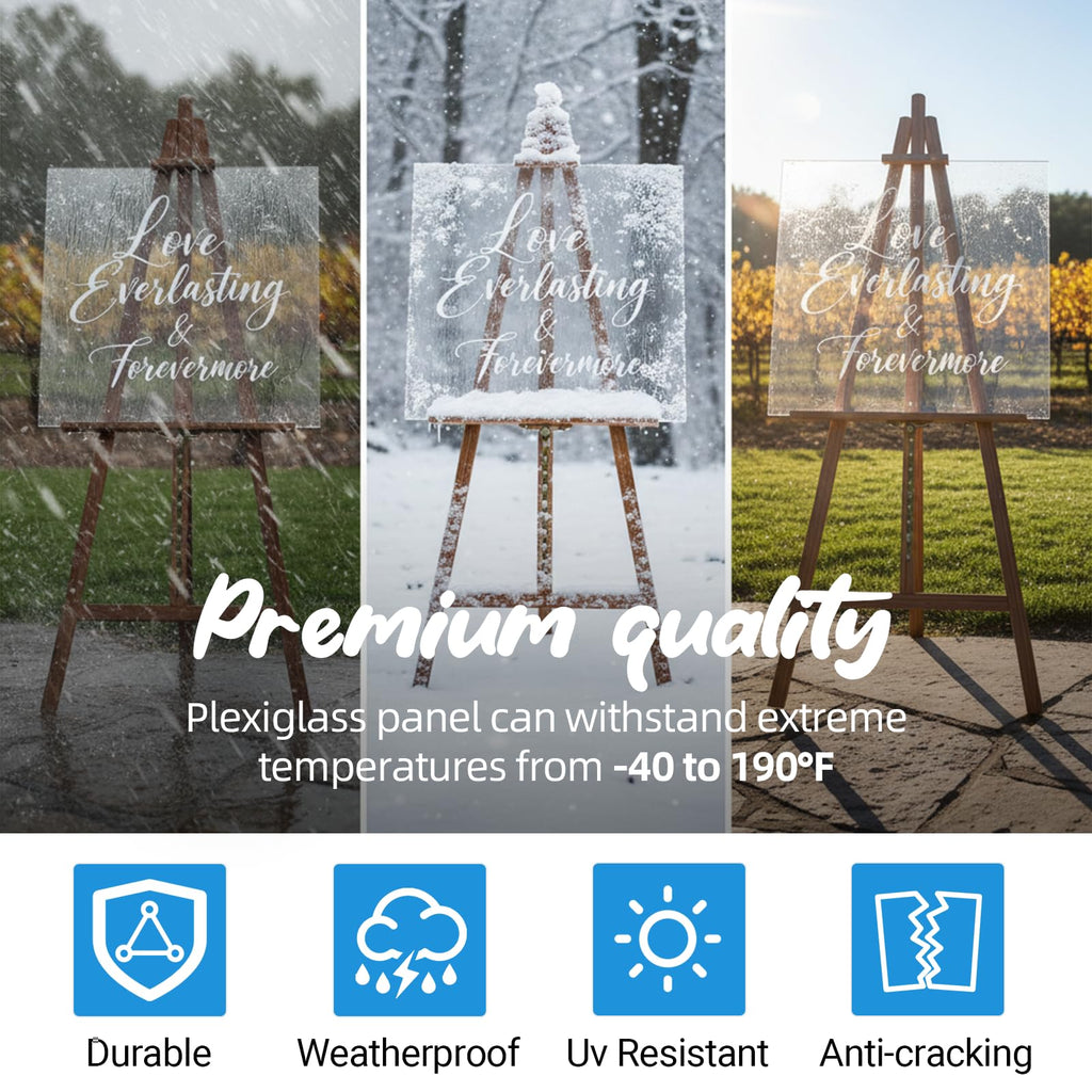 2-Pack) 24 x 36 Clear Acrylic Sheet Plexiglass 1/4" Thick; Use for Craft Projects, Signs, Display Cases, Sneeze Guard