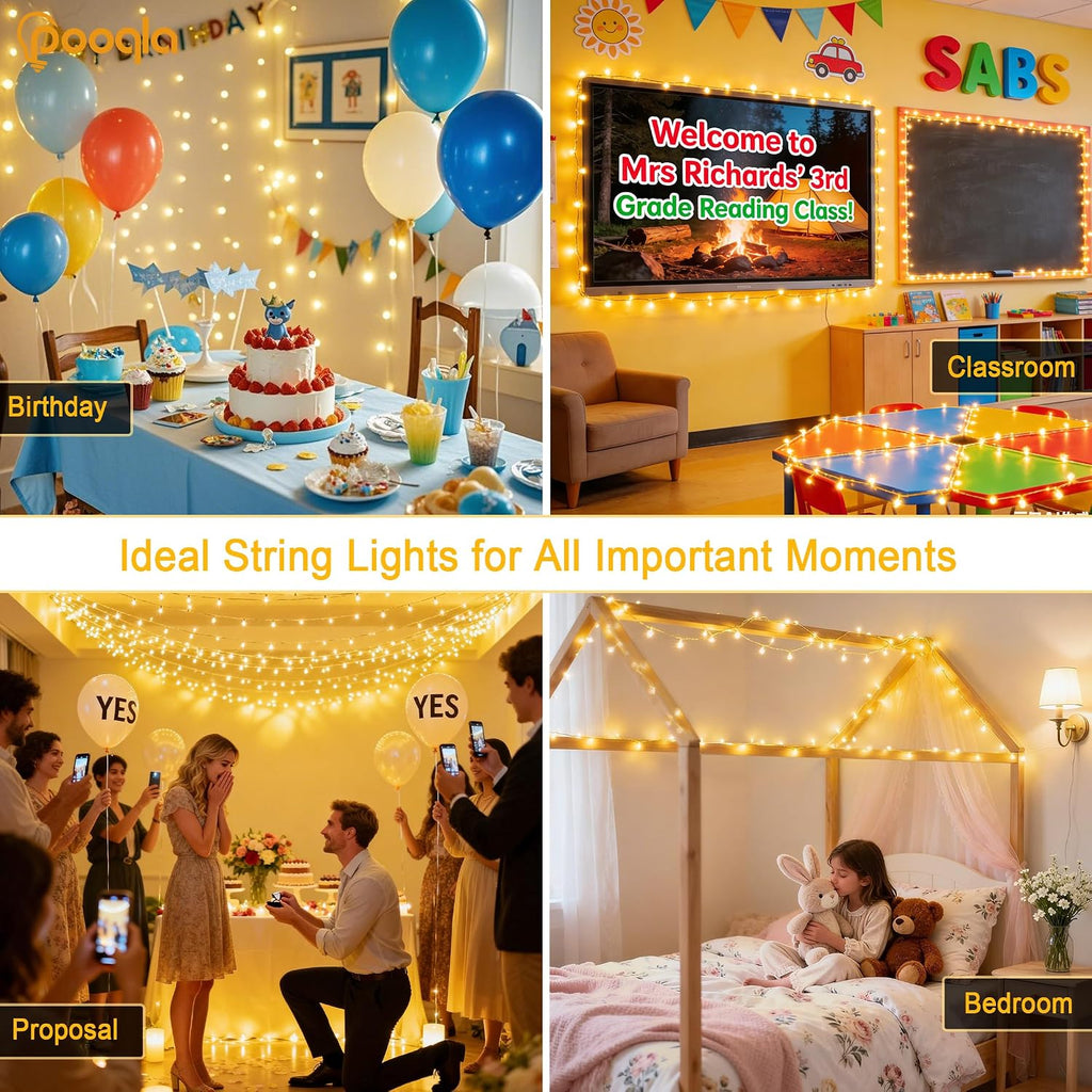 1000 LED Warm White Christmas Lights Outdoor String Lights, 328 ft