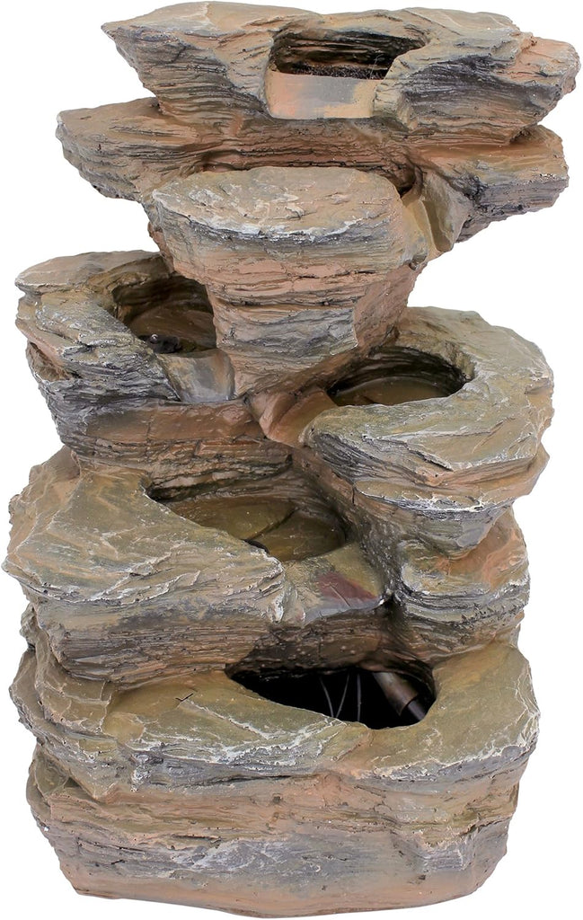 Devil's Thumb Falls Illuminated Garden Fountain, Full Color, 10 x 13 x 17.5 inches