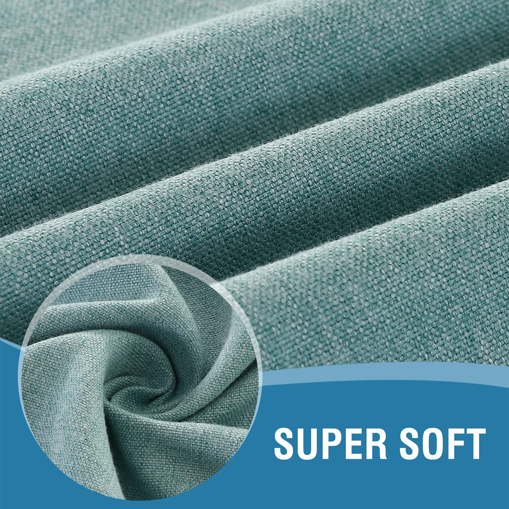 Linen Textured Tablecloth Round 60 inch Waterproof Decorative Table Cloth Spill-Proof Linen Look Cover for Party