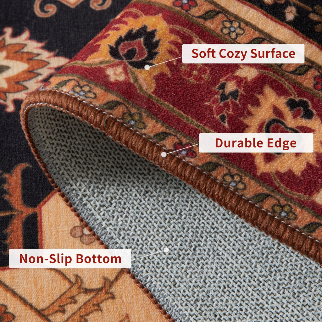 Washable Kitchen Runner Rug 2x5ft, Small Carpet