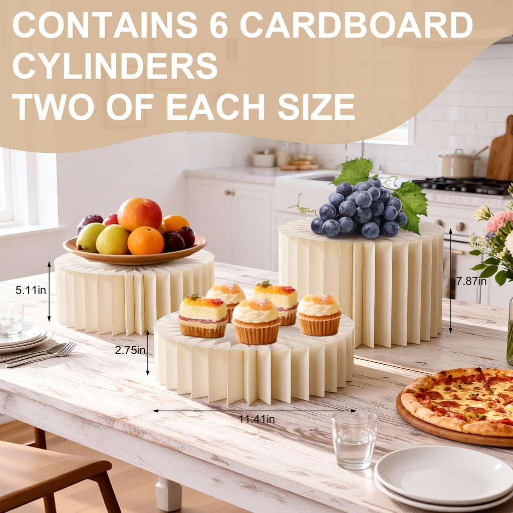 Yeasfe 6 Pcs Buffet Risers, Food Display Risers for Buffet Table