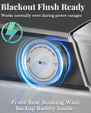 Luxury Smart Toilet with Bidet Built In, Auto Open/Close Lid & Seat, Blackout Flush, Foam Shield, Odor Control